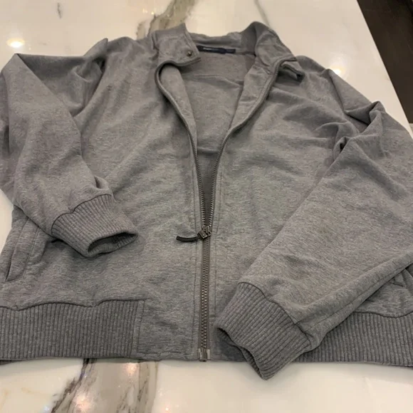 Zegna Sport Gray Zipper Sweatshirt size L
